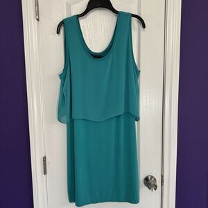 Metaphor Sleeveless Pullover Overlay Green Tank Dress Women’s Size Large NWT